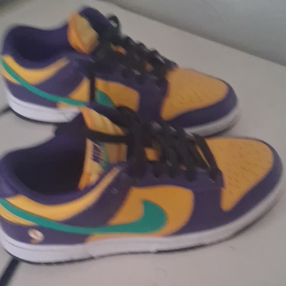 Nike Purple and Yellow Sneakers